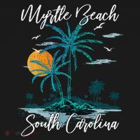 Family Vacation Retro Sunset South Carolina Myrtle Beach T-Shirt thumb 7