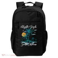 Family Vacation Retro Sunset South Carolina Myrtle Beach Backpack thumb 0