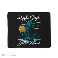 Family Vacation Retro Sunset South Carolina Myrtle Beach Mousepad thumb 0