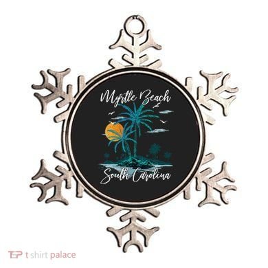 Family Vacation Retro Sunset South Carolina Myrtle Beach Ornament