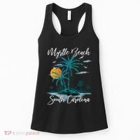 Family Vacation Retro Sunset South Carolina Myrtle Beach Women's Tank Top thumb 0