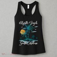 Family Vacation Retro Sunset South Carolina Myrtle Beach Women's Tank Top thumb 3