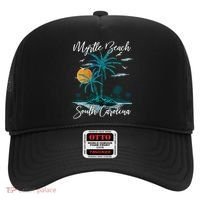 Family Vacation Retro Sunset South Carolina Myrtle Beach Hat thumb 0