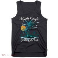 Family Vacation Retro Sunset South Carolina Myrtle Beach Tank Top thumb 0