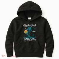Family Vacation Retro Sunset South Carolina Myrtle Beach Kids Hoodie thumb 0