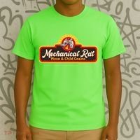 Funny Vintage Retro Mechanical Rat Pizza And Child Casino T-Shirt thumb 3