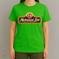 Funny Vintage Retro Mechanical Rat Pizza And Child Casino T-Shirt thumb 4
