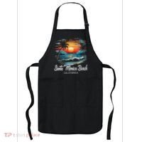 Family Vacation Retro Sunset California Santa Monica Beach Apron thumb 0