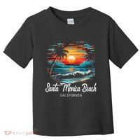Family Vacation Retro Sunset California Santa Monica Beach Toddler T-Shirt thumb 0