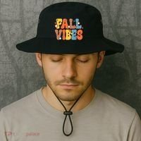 Fall Vibes Retro Groovy Cute Bucket Hat thumb 2