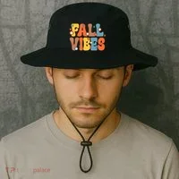 Fall Vibes Retro Groovy Cute Bucket Hat thumb 2