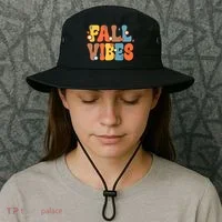 Fall Vibes Retro Groovy Cute Bucket Hat thumb 3
