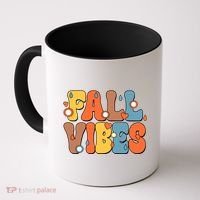 Fall Vibes Retro Groovy Cute Coffee Mug thumb 0