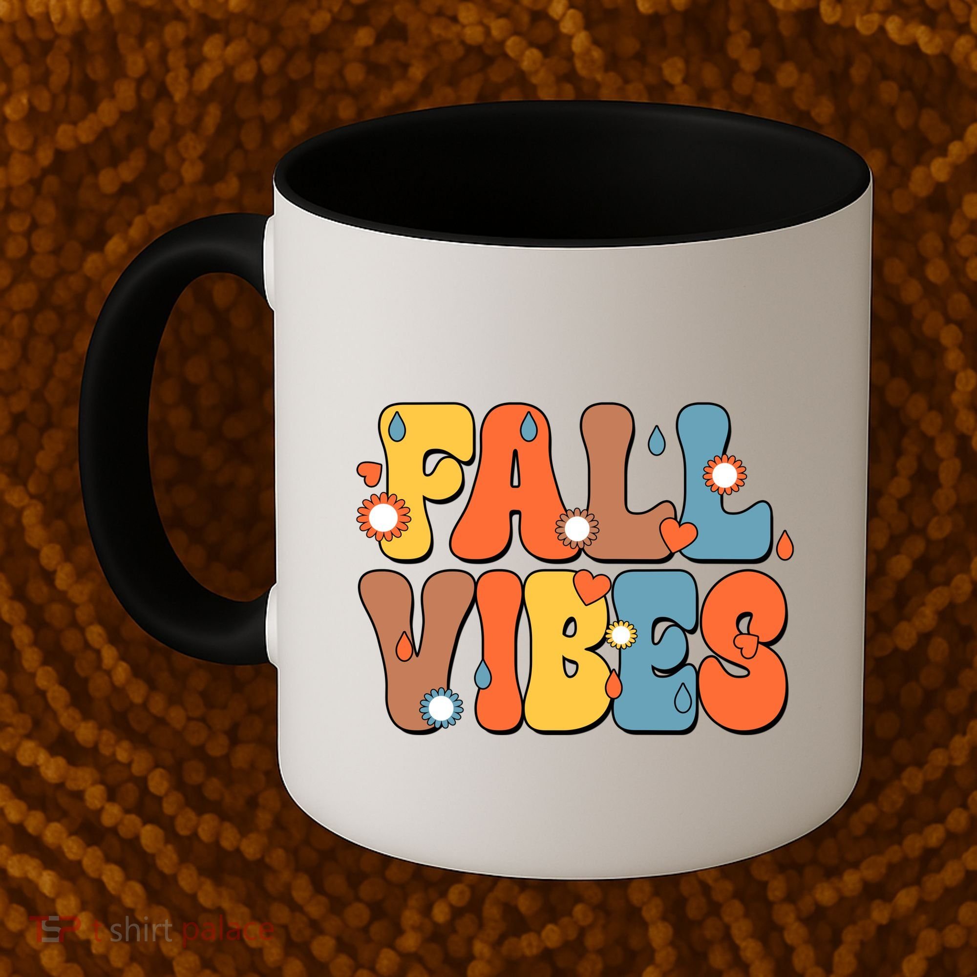 Fall Vibes Retro Groovy Cute Coffee Mug