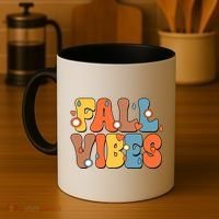 Fall Vibes Retro Groovy Cute Coffee Mug thumb 4