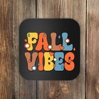 Fall Vibes Retro Groovy Cute Coaster thumb 0