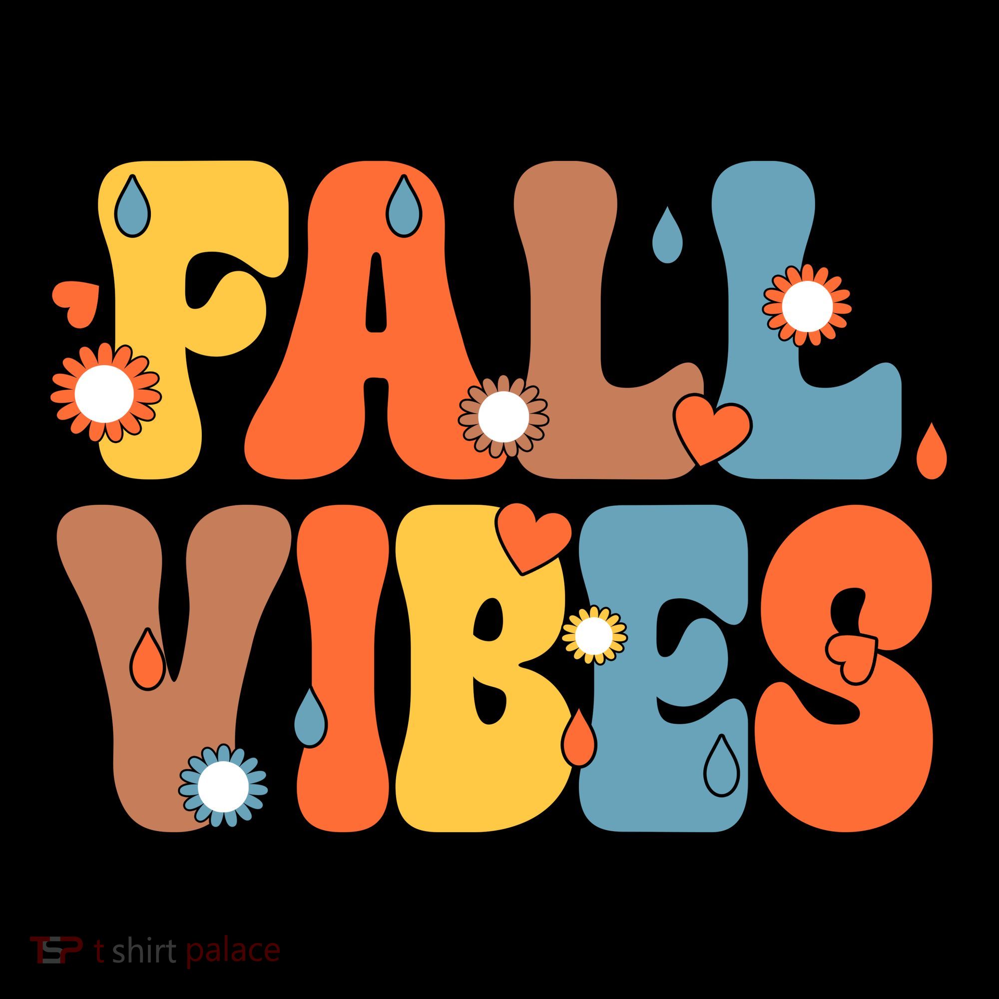 Fall Vibes Retro Groovy Cute Coaster