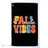 Fall Vibes Retro Groovy Cute Golf Towel thumb 0