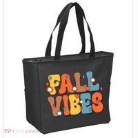 Fall Vibes Retro Groovy Cute Tote Bag thumb 2