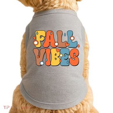 Fall Vibes Retro Groovy Cute Doggie Tank