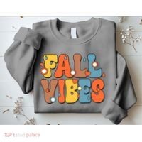 Fall Vibes Retro Groovy Cute Sweatshirt thumb 2