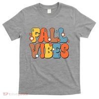 Fall Vibes Retro Groovy Cute T-Shirt thumb 0