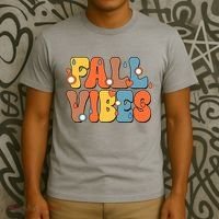 Fall Vibes Retro Groovy Cute T-Shirt thumb 3