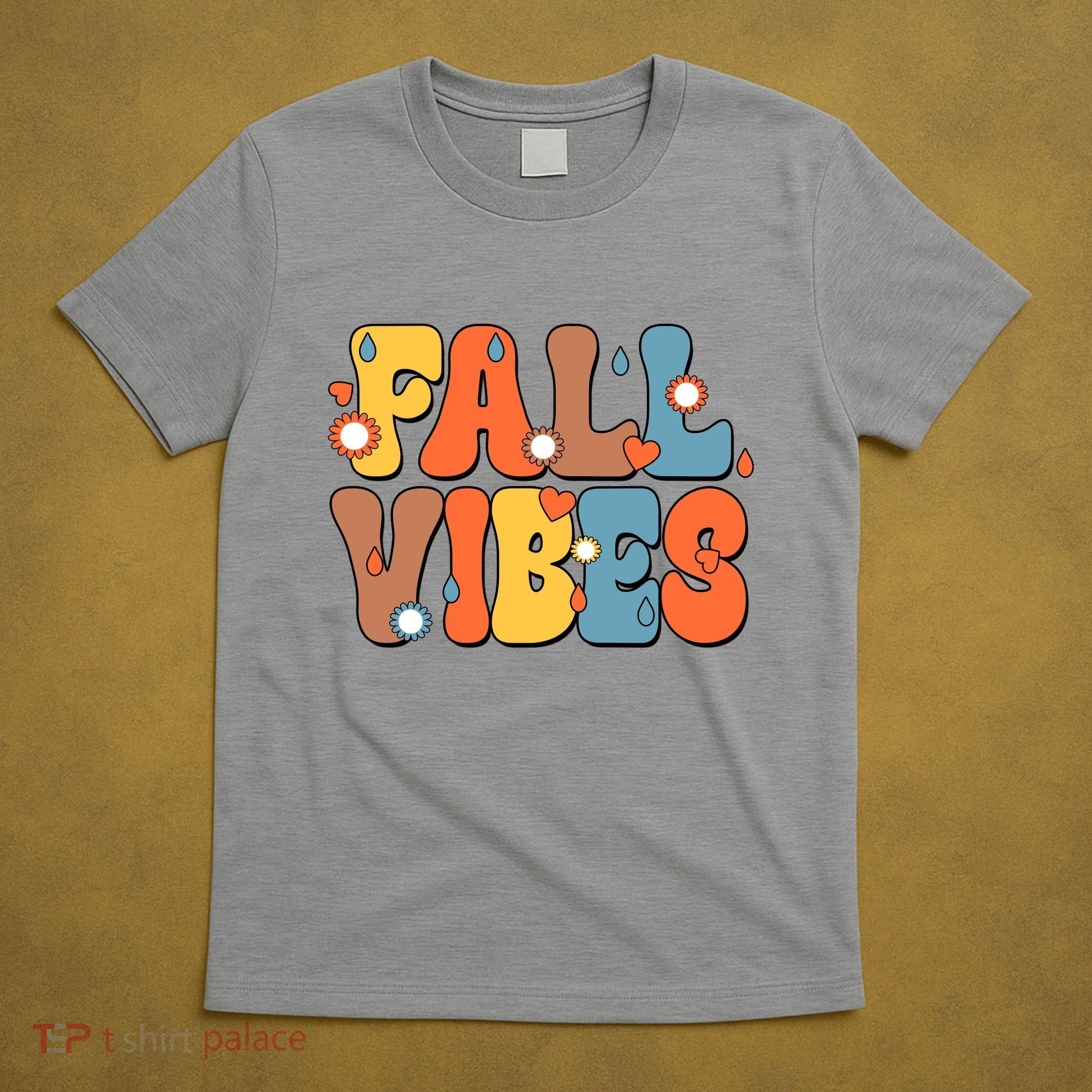 Fall Vibes Retro Groovy Cute T-Shirt