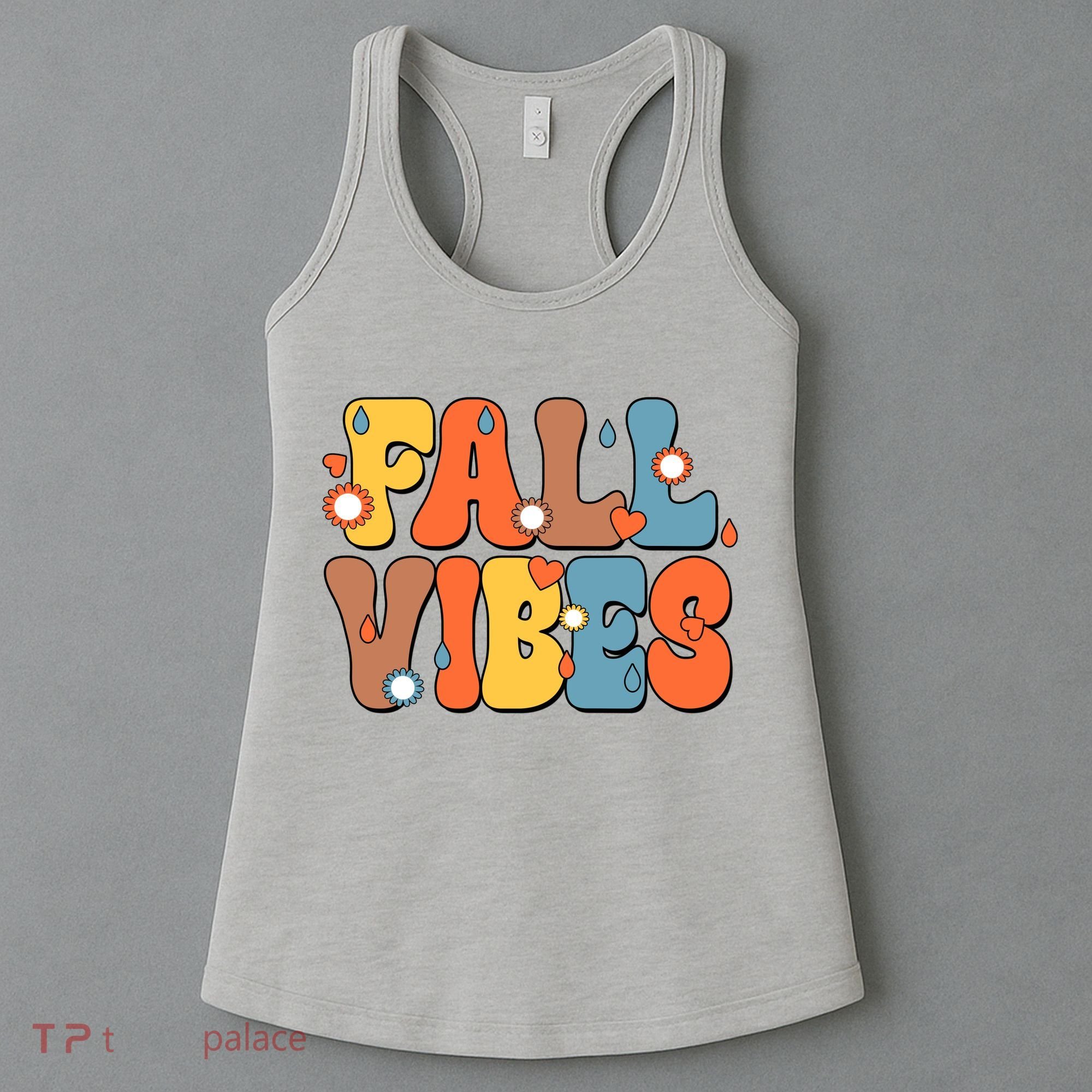 Fall Vibes Retro Groovy Cute Women's Tank Top