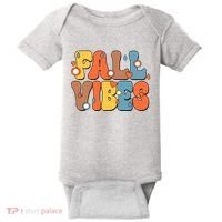 Fall Vibes Retro Groovy Cute Baby Bodysuit thumb 0