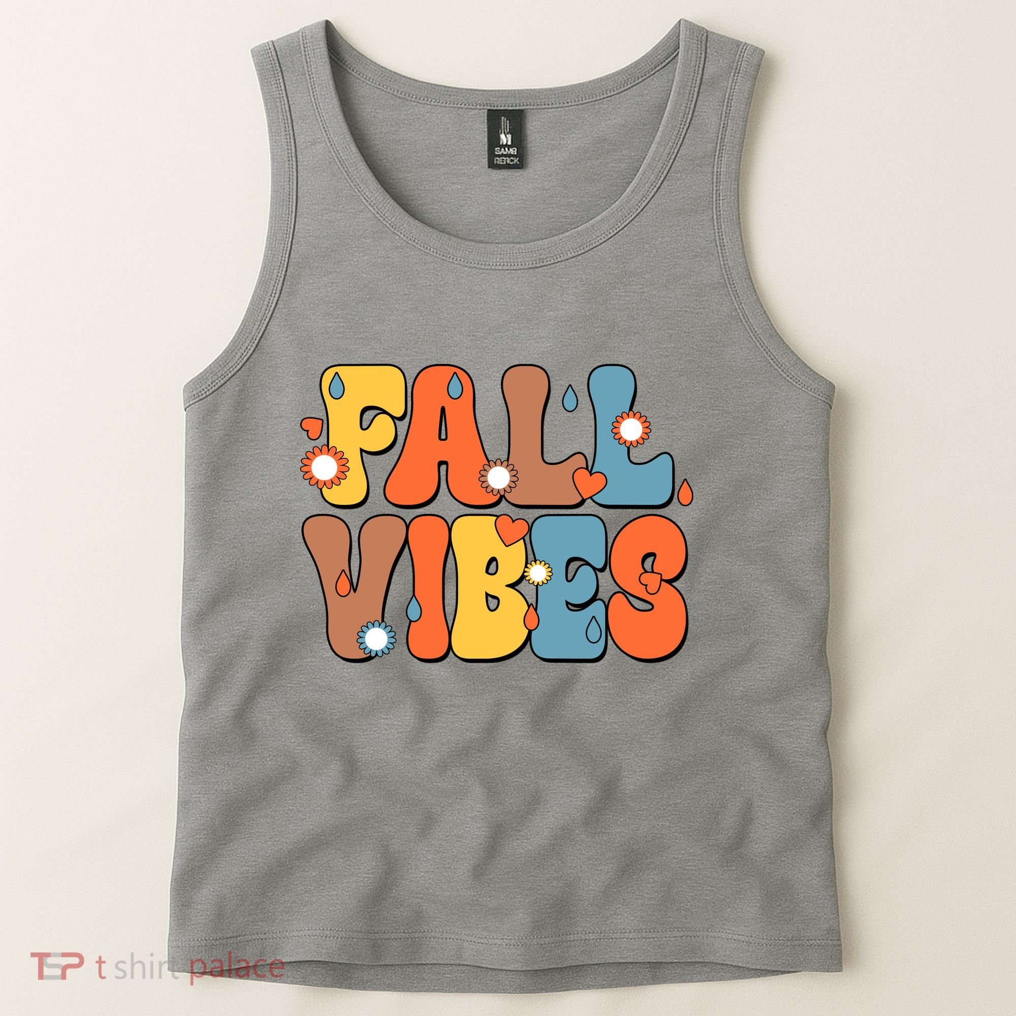 Fall Vibes Retro Groovy Cute Tank Top