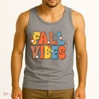 Fall Vibes Retro Groovy Cute Tank Top thumb 3