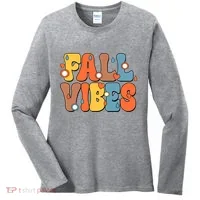 Fall Vibes Retro Groovy Cute Women's Long Sleeve Shirt thumb 0