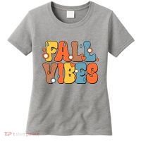 Fall Vibes Retro Groovy Cute Women's T-Shirt thumb 0