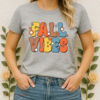 Fall Vibes Retro Groovy Cute Women's T-Shirt thumb 2