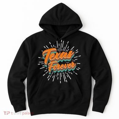 Funny Vintage Retro Starburst Texas Forever Hoodie
