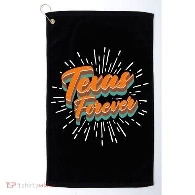 Funny Vintage Retro Starburst Texas Forever Golf Towel