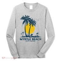 Family Vacation Retro Sunset South Carolina Myrtle Beach Long Sleeve Shirt thumb 0