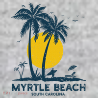 Family Vacation Retro Sunset South Carolina Myrtle Beach Sweatshirt thumb 2