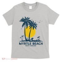 Family Vacation Retro Sunset South Carolina Myrtle Beach T-Shirt thumb 0