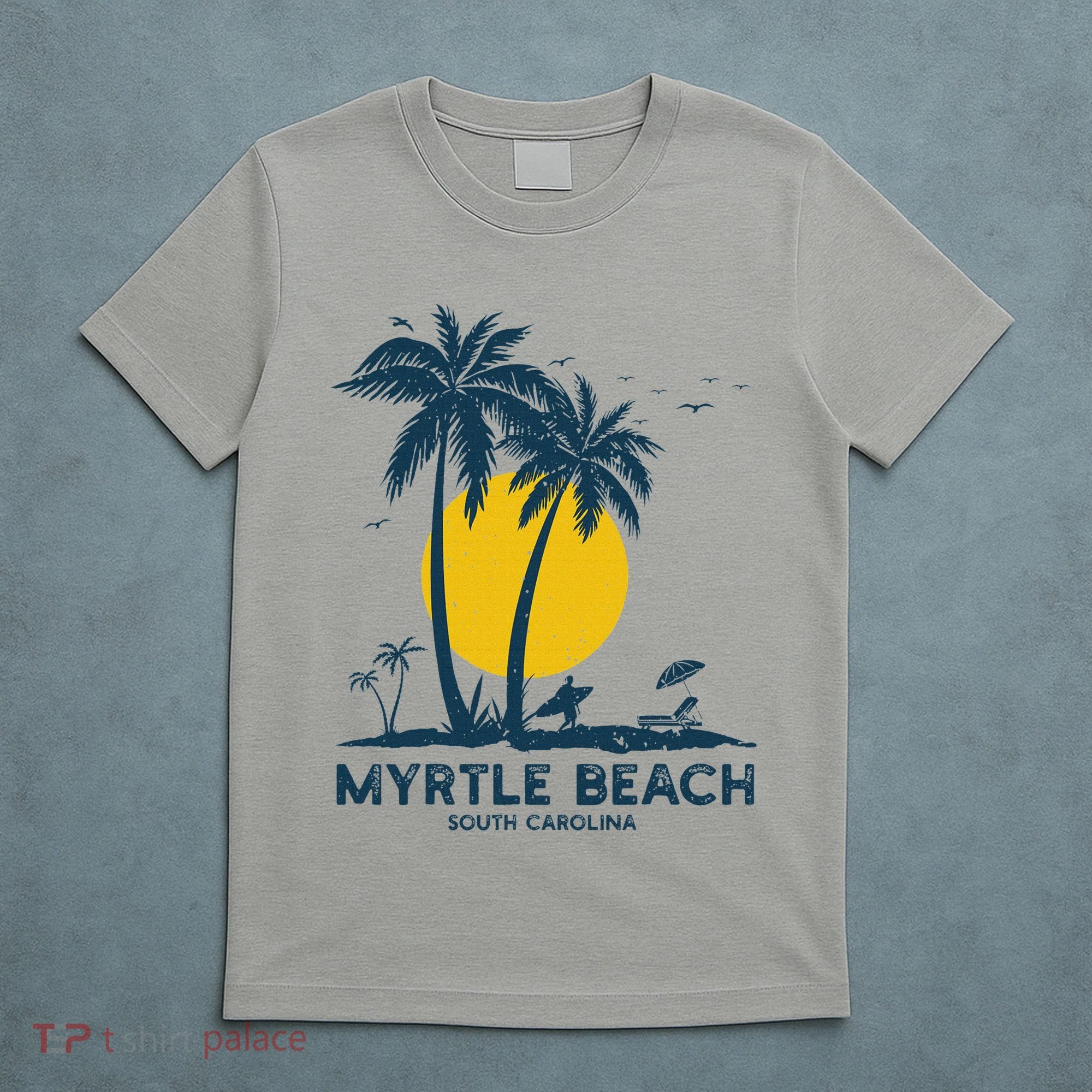 Family Vacation Retro Sunset South Carolina Myrtle Beach T-Shirt