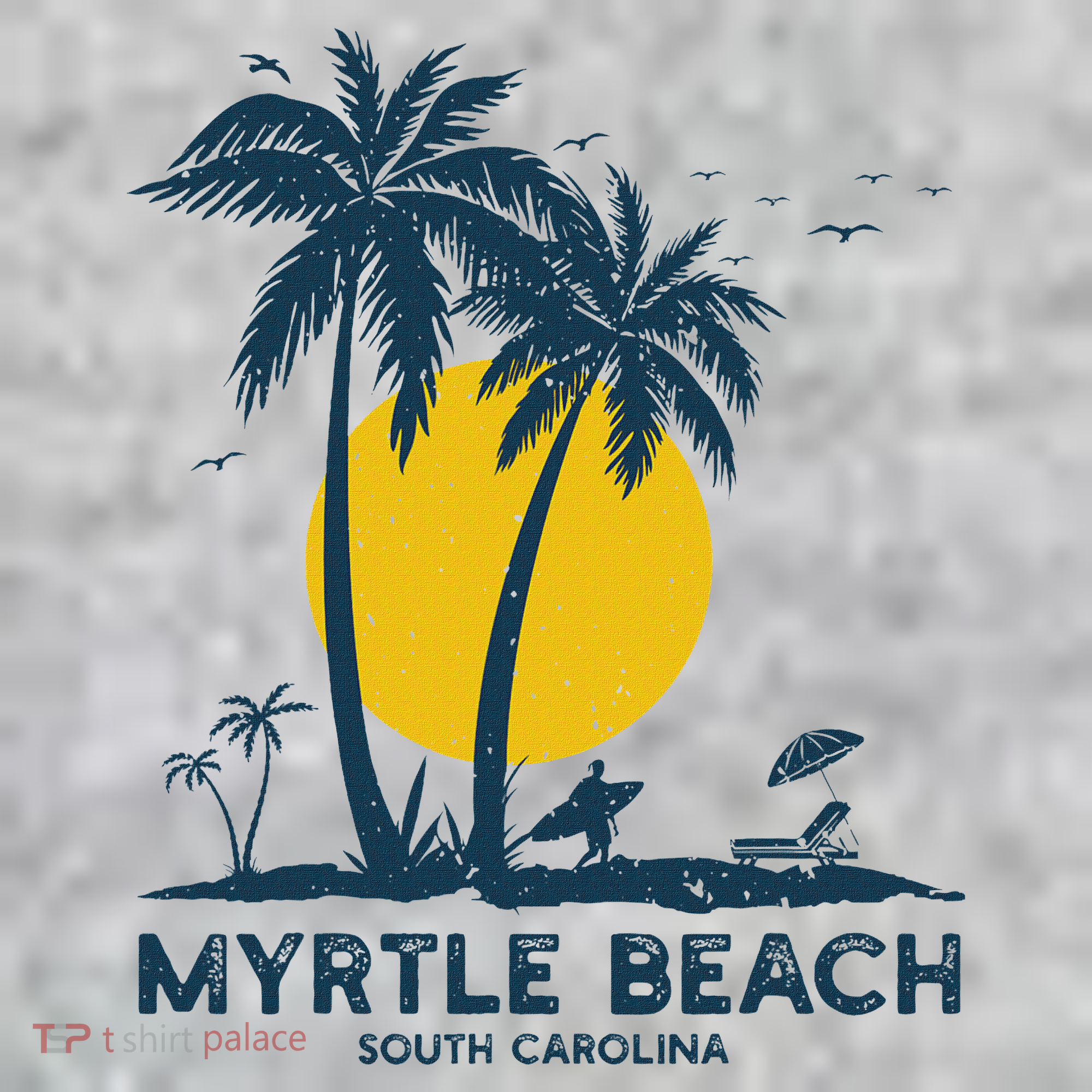 Family Vacation Retro Sunset South Carolina Myrtle Beach T-Shirt