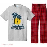 Family Vacation Retro Sunset South Carolina Myrtle Beach Pajama Set thumb 0