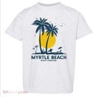Family Vacation Retro Sunset South Carolina Myrtle Beach Toddler T-Shirt thumb 0