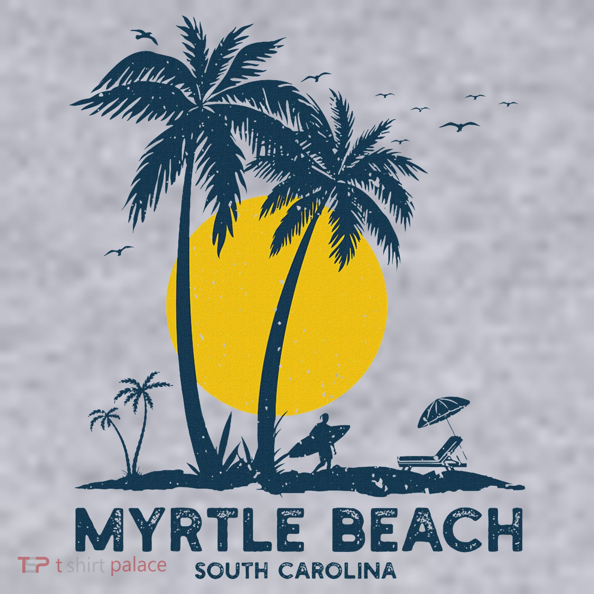 Family Vacation Retro Sunset South Carolina Myrtle Beach Women's Sweatshirt