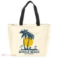 Family Vacation Retro Sunset South Carolina Myrtle Beach Tote Bag thumb 0