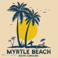Family Vacation Retro Sunset South Carolina Myrtle Beach Tote Bag thumb 4