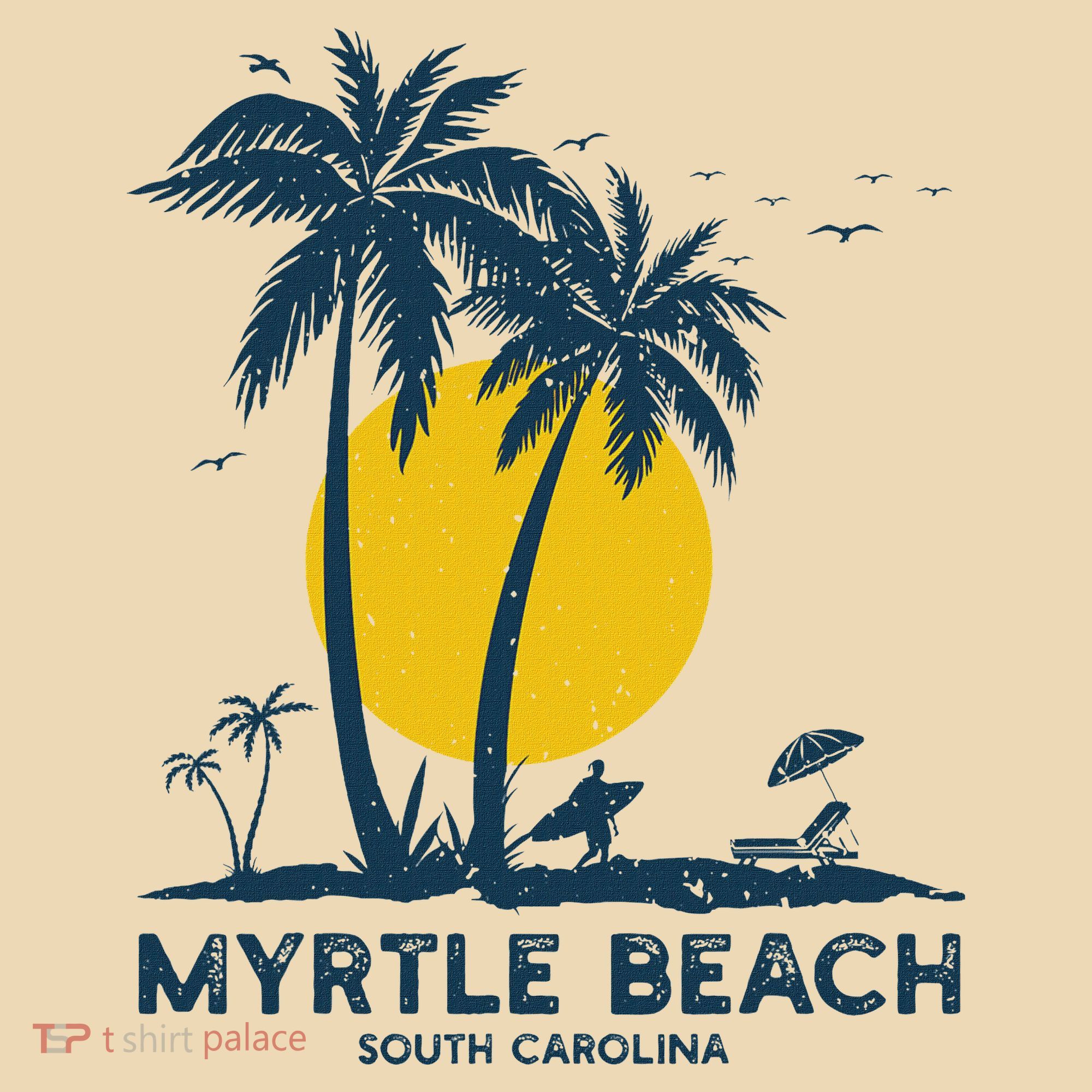 Family Vacation Retro Sunset South Carolina Myrtle Beach Tote Bag