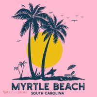Family Vacation Retro Sunset South Carolina Myrtle Beach Coaster thumb 2
