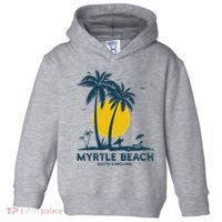 Family Vacation Retro Sunset South Carolina Myrtle Beach Toddler Hoodie thumb 0